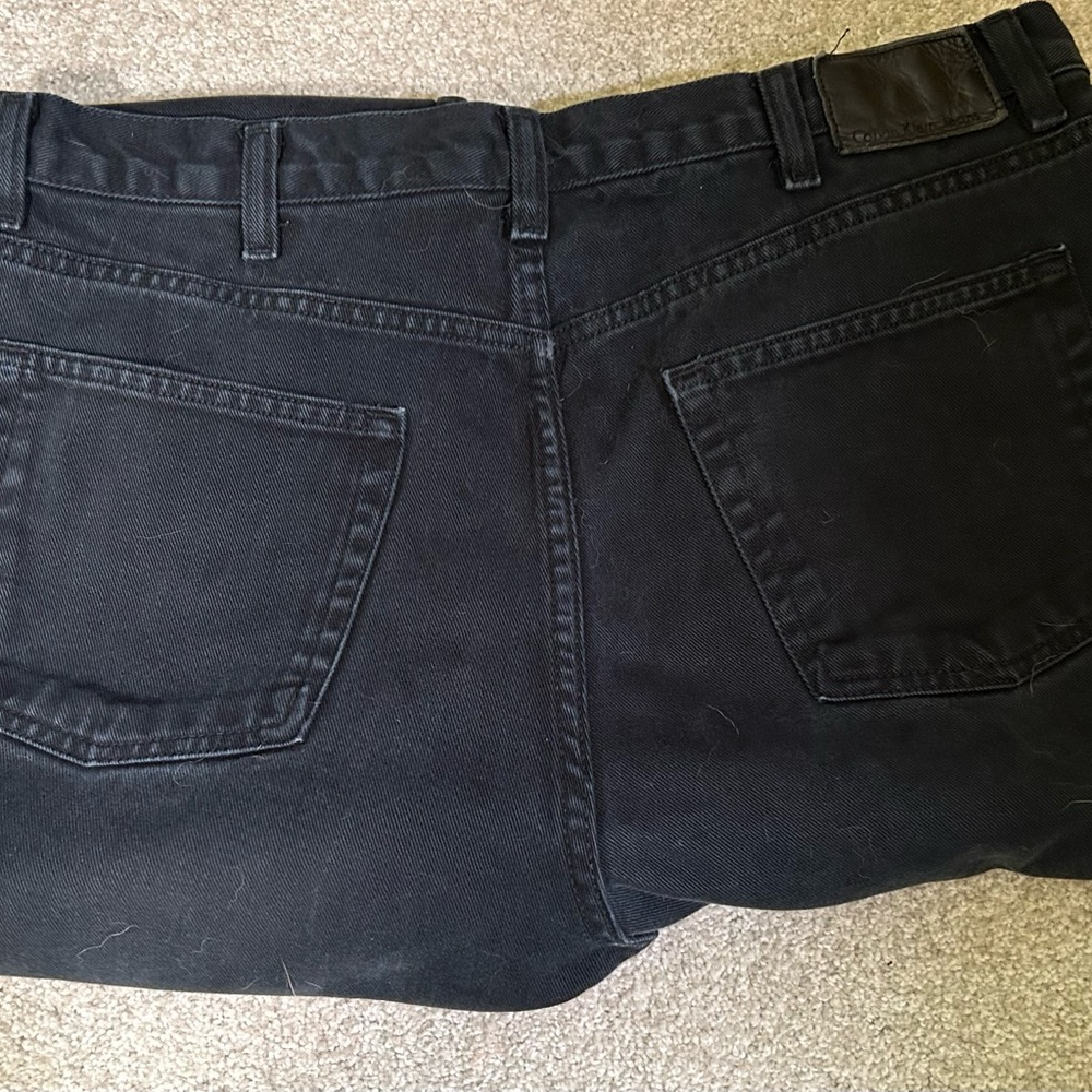 Calvin Klein Black Straight Leg Jeans Timeless Comfort - Picture 5 of 5